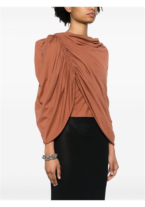 Brown Nun T top - women RICK OWENS | RO01D2250BH54